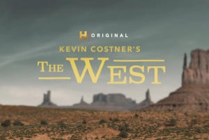 Kevin Costner's the West TV series 2025 poster.