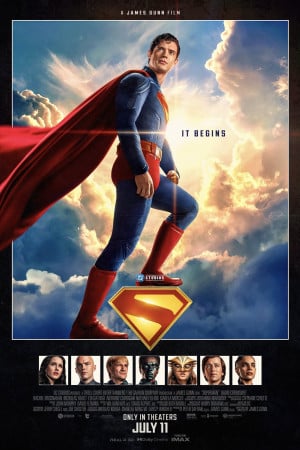 Superman movie 2025 poster.